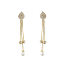 Hania Jewels Gold Plated Austrain Stone Dangler Earrings