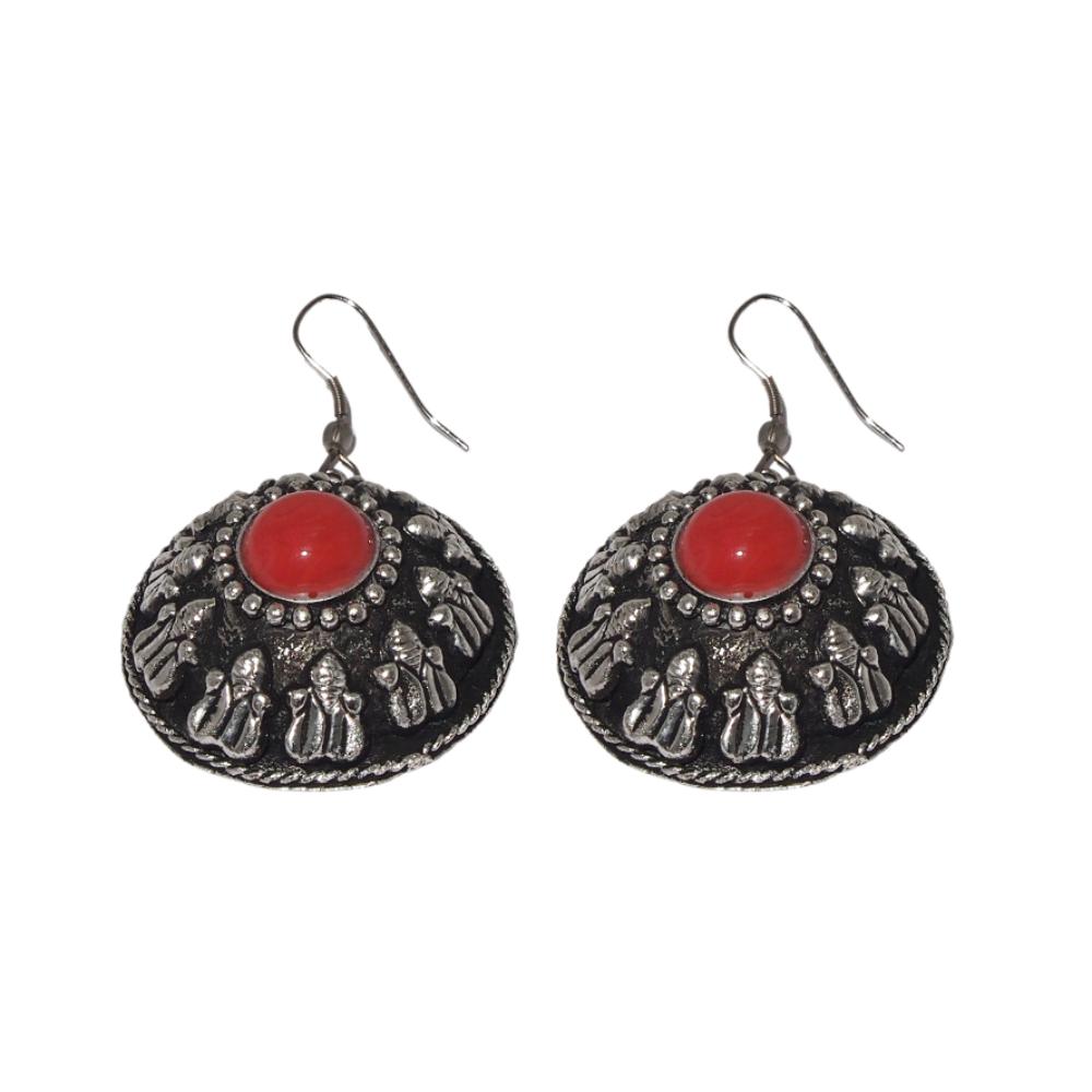 Hania Jewels Oxidised Plated Dangler Earrings