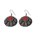 Hania Jewels Oxidised Plated Dangler Earrings