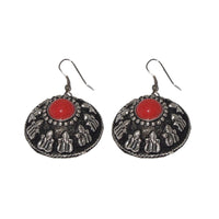 Hania Jewels Oxidised Plated Dangler Earrings