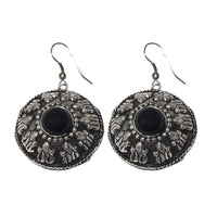 Hania Jewels Oxidised Plated Dangler Earrings