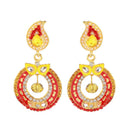 Hania Jewels Gold Plated Austrain Stone Dangler Earrings