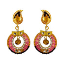 Hania Jewels Gold Plated Austrain Stone Dangler Earrings