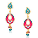 Hania Jewels Gold Plated Austrain Stone Dangler Earrings
