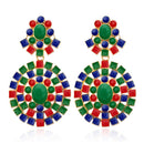Hania Jewels Gold Plated Pota Stone Dangler Earrings
