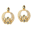 Hania Jewels Gold Plated Kundan Stone Dangler Earrings