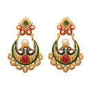 Hania Jewels Gold Plated Pearls Dangler Earrings