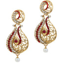 Hania Jewels Gold Plated Aurtain Stone Dangler Earrings