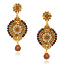 Hania Jewels Gold Plated Austrin Stone Dangler Earrings