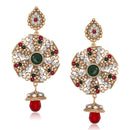 Hania Jewels Gold Plated Austrin Stone Dangler Earrings