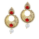 Hania Jewels Gold Plated Austrain Stone Dangler Earrings