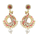 Hania Jewels Gold Plated Austrain Stone Dangler Earrings