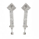 Hania Jewels Silver Plated Austrain Stone Dangler Earrings