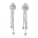 Hania Jewels Silver Plated Austrain Stone Dangler Earrings