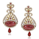 Hania Jewels Gold Plated Austrain Stone Dangler Earrings