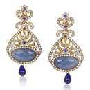 Hania Jewels Gold Plated Austrain Stone Dangler Earrings