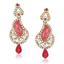 Hania Jewels Gold Plated Austrain Stone Dangler Earrings