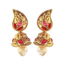 Hania Jewels Gold Plated Crystal Stone Jhumki Earrings