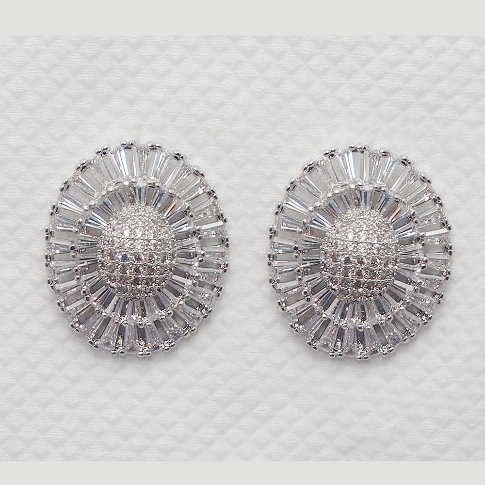 Urthn Cubic Zirconia Stone Classic Stud Earrings