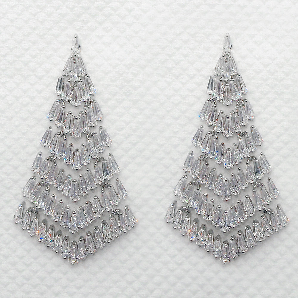 Urthn Premium Quality Cubic Zirconia Stone Dangler Earrings 