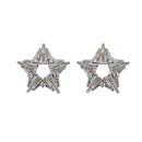 Urthn Cubic Zirconia Stone Classic Stud Earrings
