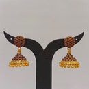 Dariyalal Sales Gold Plated Pota Stone Jhumki Earrings