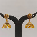 Dariyalal Sales Gold Plated Pota Stone Jhumki Earrings