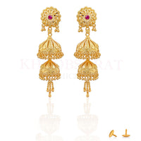 Dariyalal Sales Gold Plated Jhumki Earrings