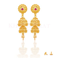 Dariyalal Sales Gold Plated Jhumki Earrings