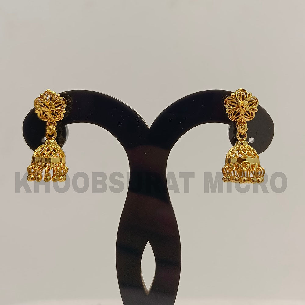 Dariyalal Sales Gold Plated Jhumki Earrings