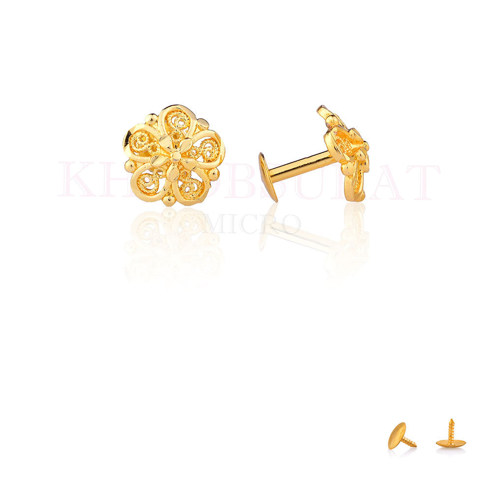 Dariyalal Sales Gold Plated Stud Earrings