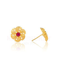Dariyalal Sales Gold Plated Pota Stone Stud Earrings