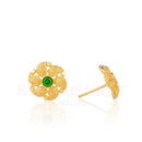 Dariyalal Sales Gold Plated Pota Stone Stud Earrings