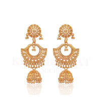 Dariyalal Sales Gold Plated Jhumki Earrings