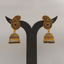 Dariyalal Sales Gold Plated Pota Stone And Pearl Jhumki Earrings