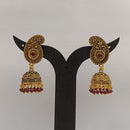 Dariyalal Sales Gold Plated Pota Stone And Pearl Jhumki Earrings
