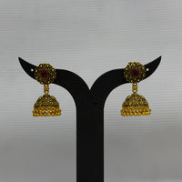 Dariyalal Sales Royal Pota Stone And Pearl Ethnic Jhumki Earrings (Pack of 12 & 24)