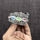 VM Imitation Oxidised Plated Shell Motif Pearl Openable Bracelet