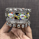 VM Imitation Oxidised Plated Shell Motif Pearl Openable Bracelet