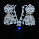 VM Antique Royal Antique Austrian Stone And Beads Jhumki Earrings
