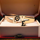 VM Imitation Trendy Love Letter Cutout Motif Design Openable Bracelet