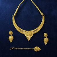 VM Imitation Royal Antique Gold Plated Necklace Set 