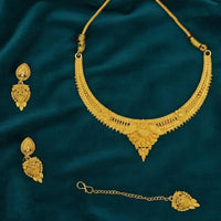 VM Imitation Royal Antique Gold Plated Necklace Set 