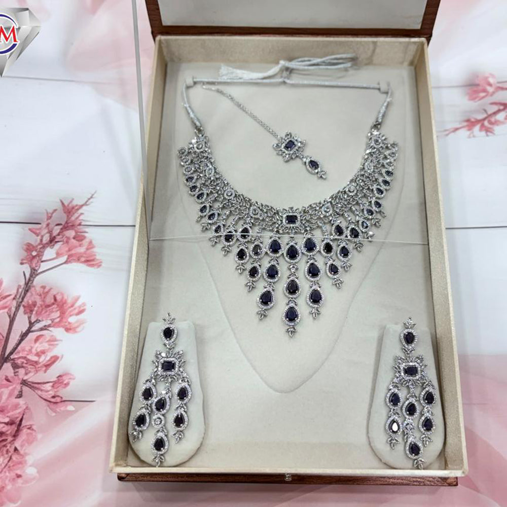 VM Imitation American Diamond Long Necklace Set (Pack of 6)