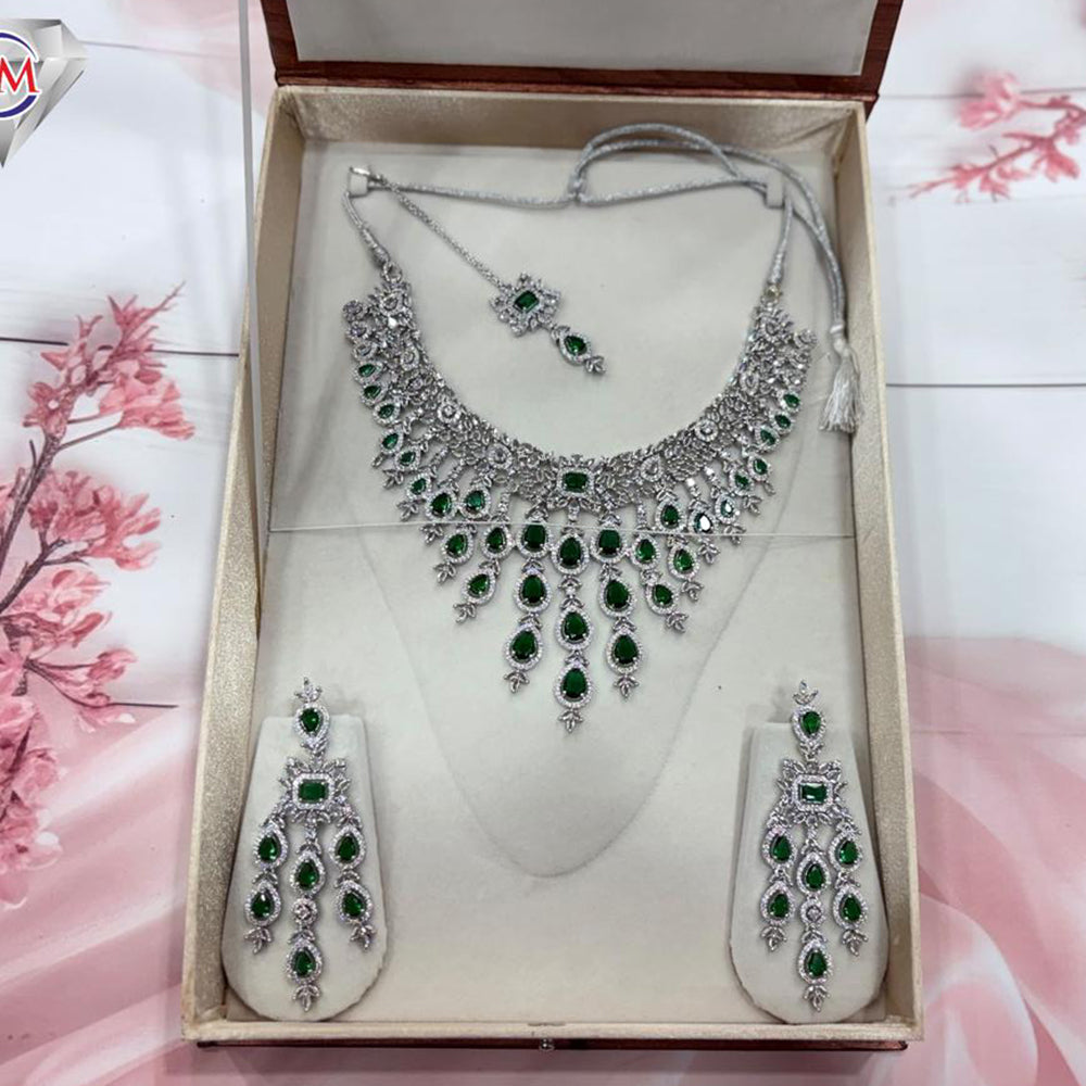 VM Imitation American Diamond Long Necklace Set (Pack of 6)