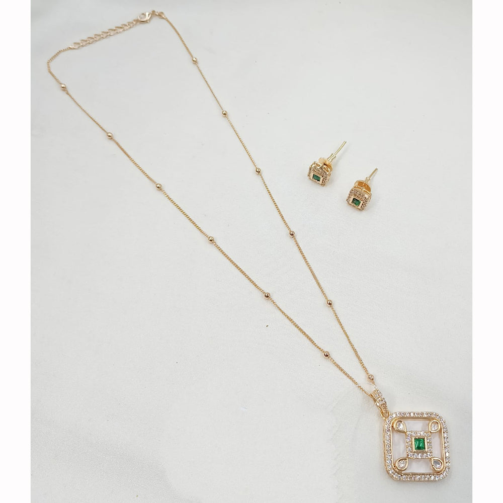 NAFJ Elegant Polki Kundan Stone Designer Pendant Set