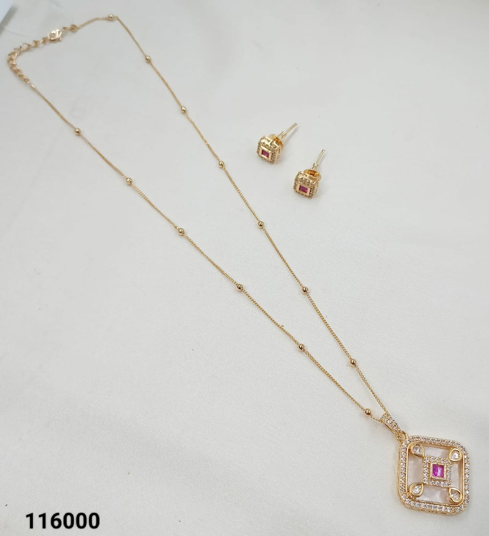 NAFJ Elegant Polki Kundan Stone Designer Pendant Set