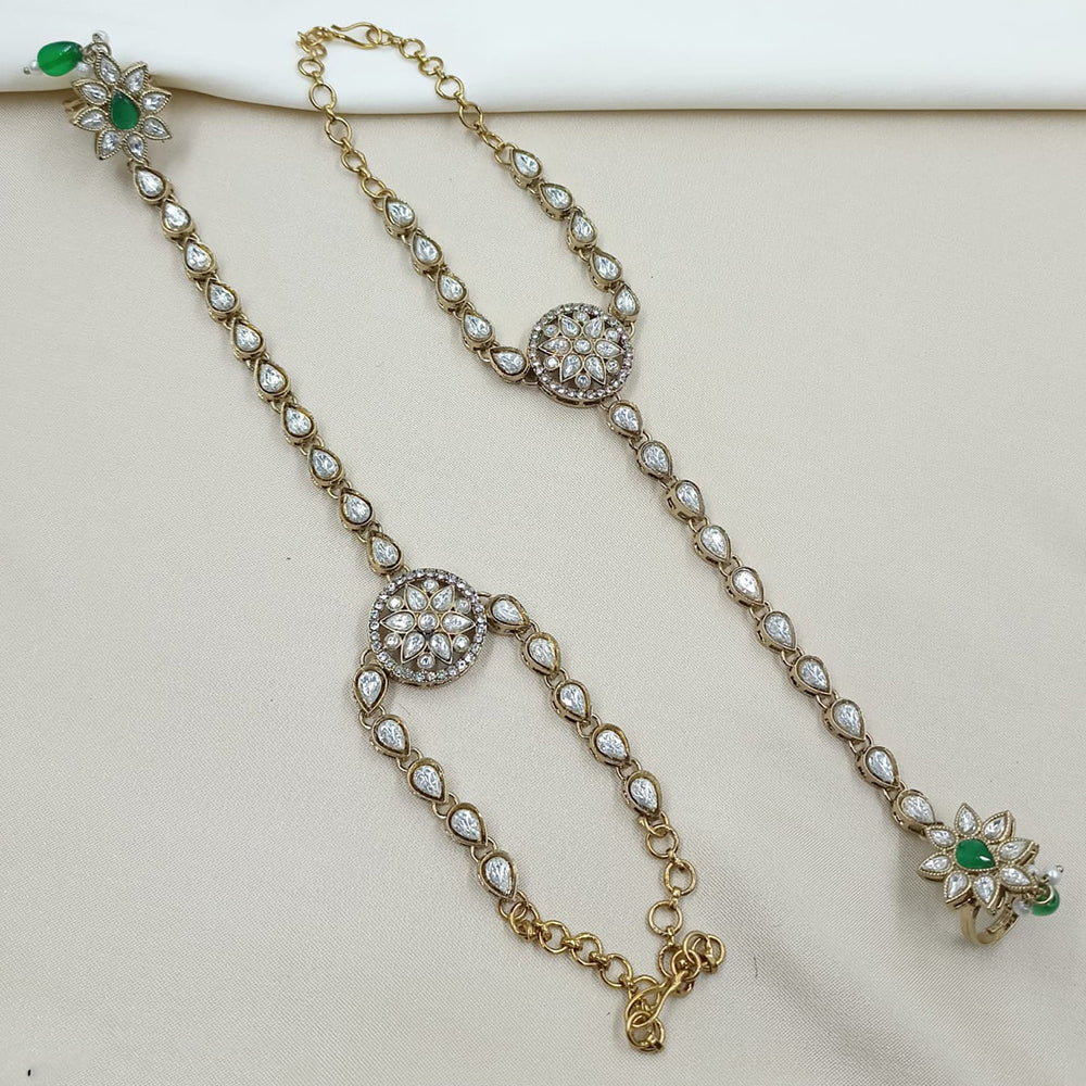 NAFJ Sparkling Crystal And Austrian Stone Designer Hand Harness