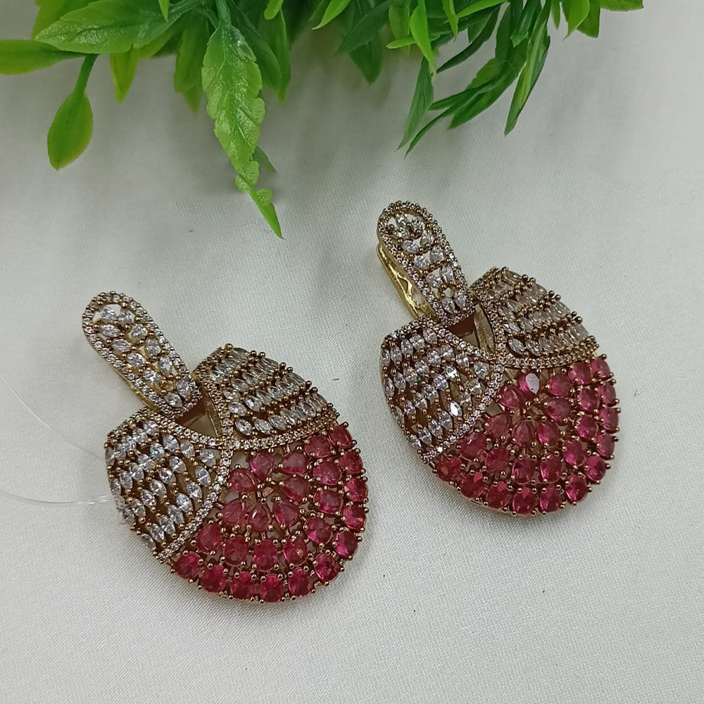 NAFJ Designer American Diamond Party Wear Dangler Earrings