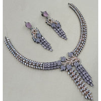NAFJ Royal Look American Diamond Necklace Set
